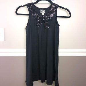 CHILDREN’S PLACE black sleeveless dress with sequin bow front